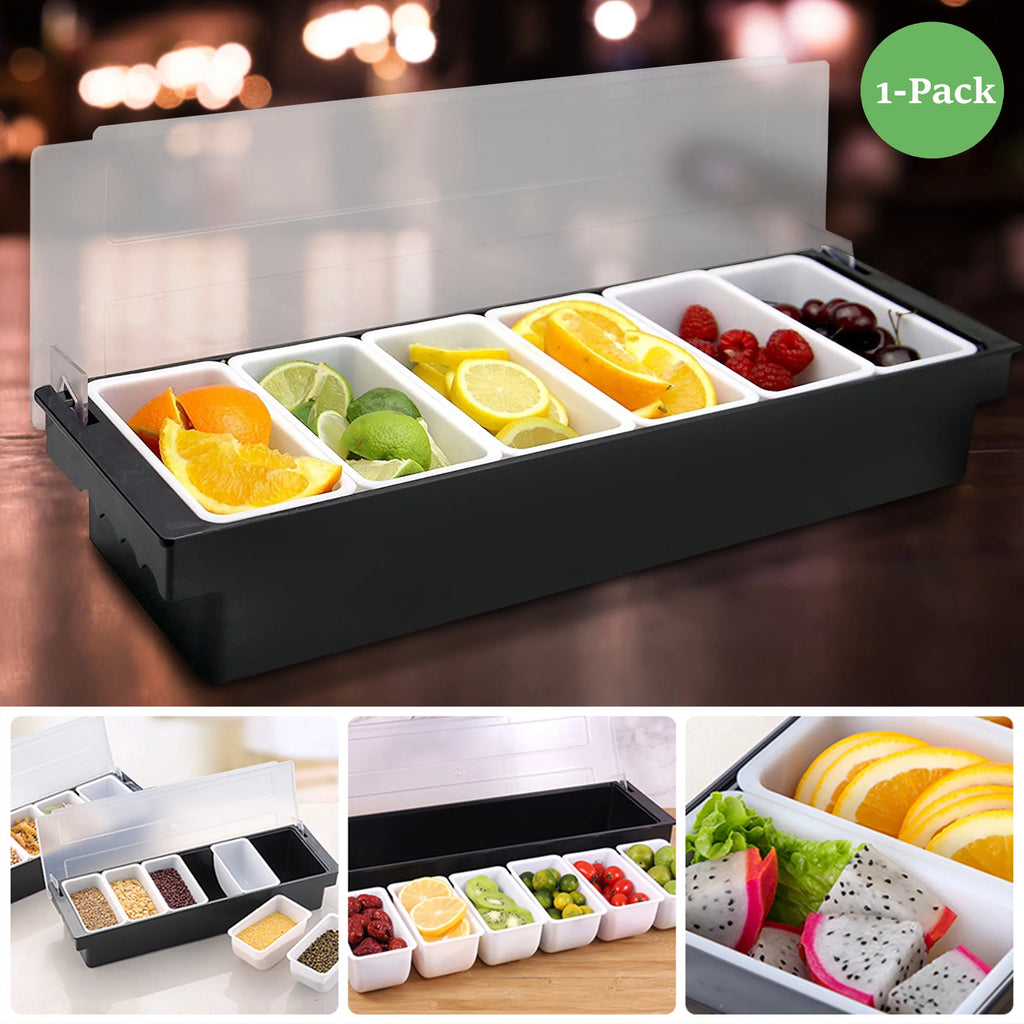 3/4/5/6 Tray Condiment Server with Lid Z37677