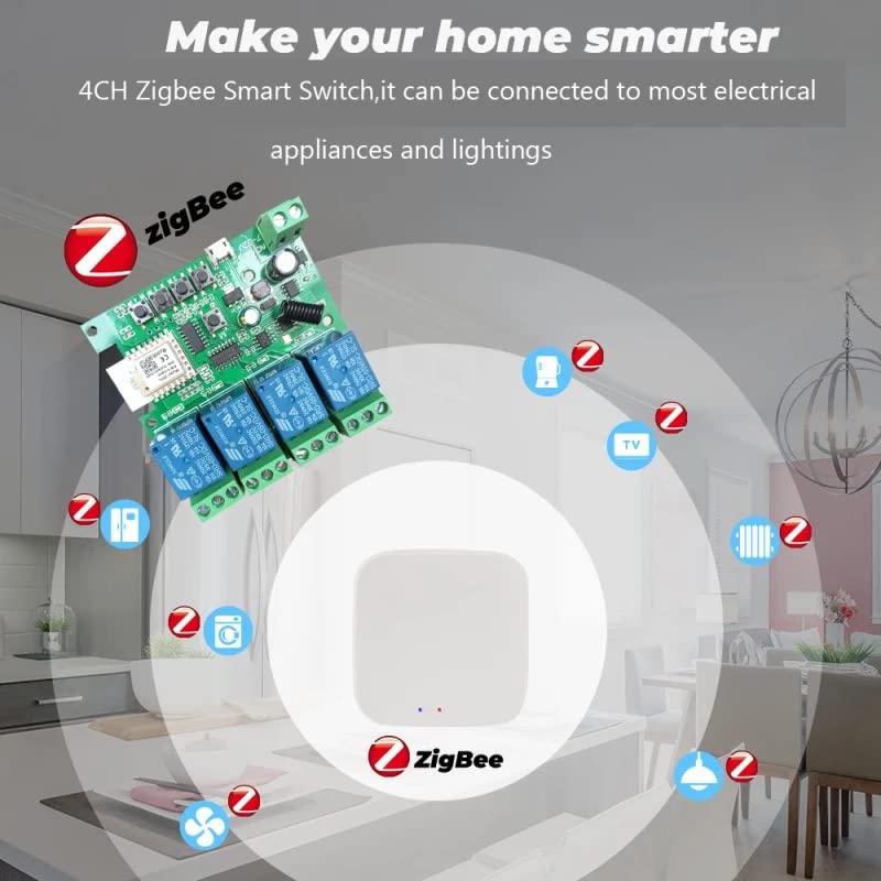 Zigbee Wireless RF Remote Control Relay Switch 85-250V 4CH K918120