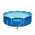 10ft x 30in Metal Frame Above Ground Swimming Pool Set with Filter Pump D380021