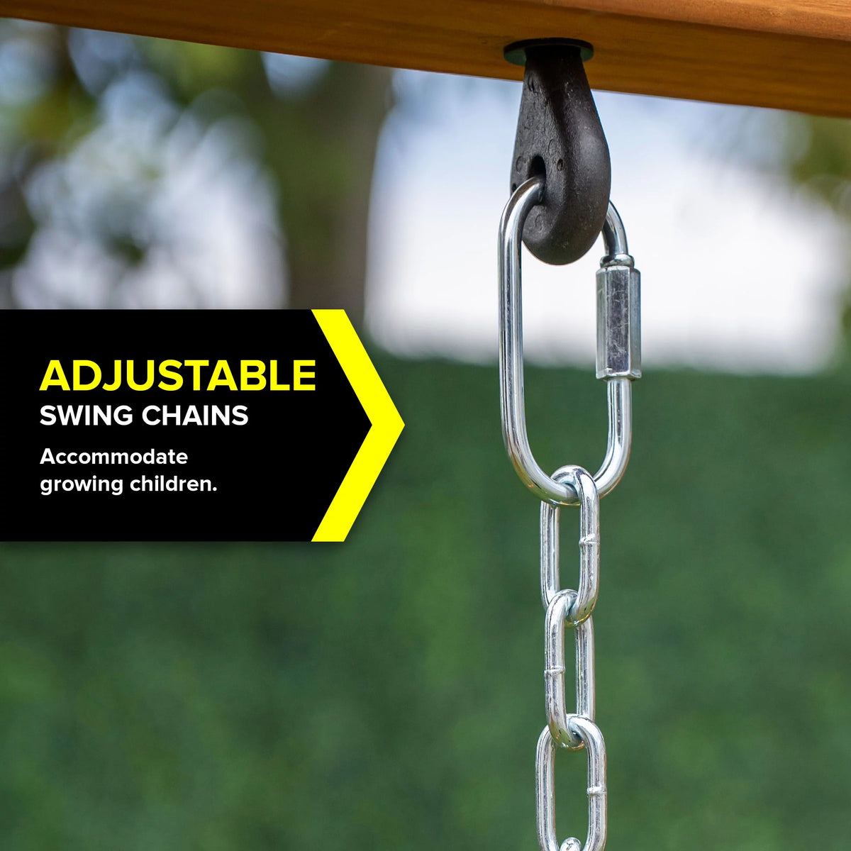 Wooden Swing Set with Double A-Frame and Slide J5742