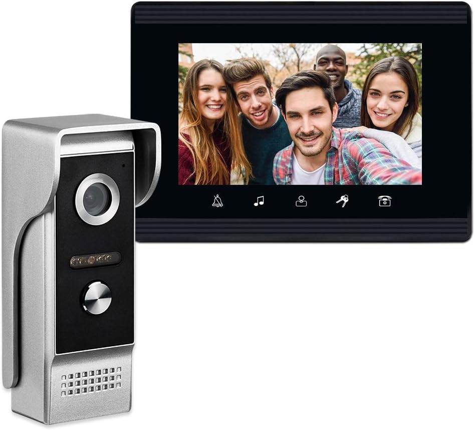 7 Inches Wired Video Intercom System with IR Night Vision Camera X34732