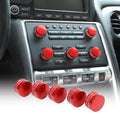 Red Aluminum Alloy Air Conditioner Volume Knob Cover Trim Pack of 2 Q88857