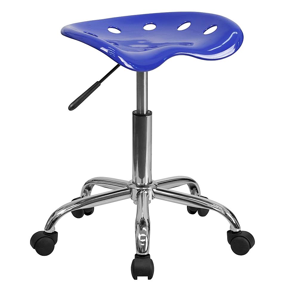 Rolling Plastic Stool in Nautical Blue H512