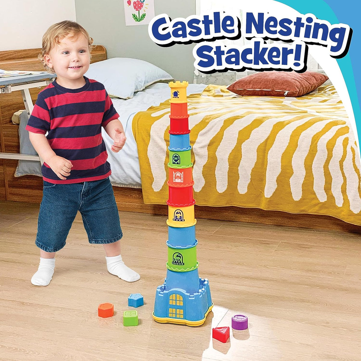 Stacking Nesting Cups with Shape Sorting Blocks K9529