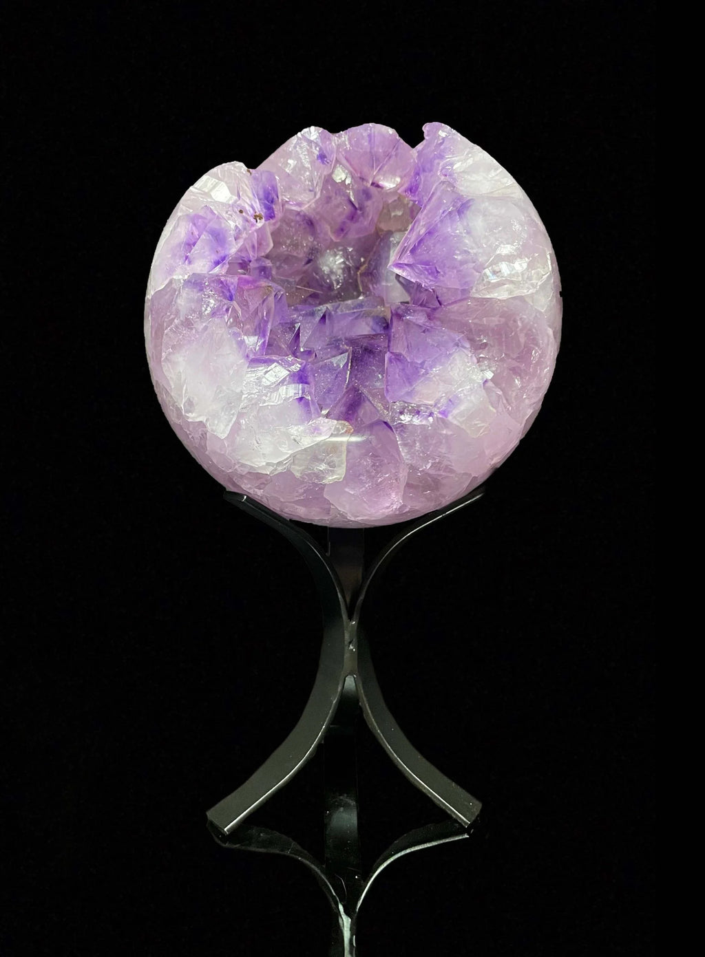 Hand-Carved Amethyst Sphere 5.01 Lb. J828