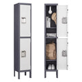 2-Tier Steel Locker Cabinet with Louvers Z578