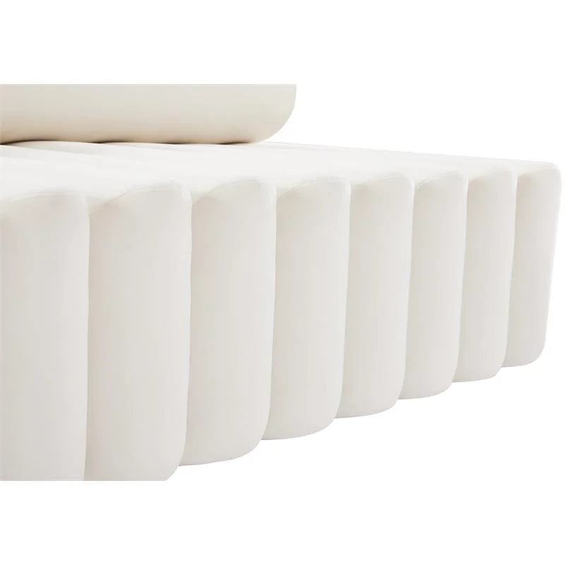 Cream Velvet Chair V5114