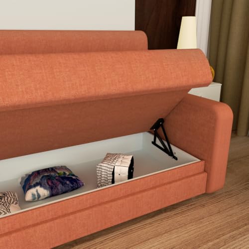 White Full Size Murphy Bed Cabinet with Shelf and Drawers Y900