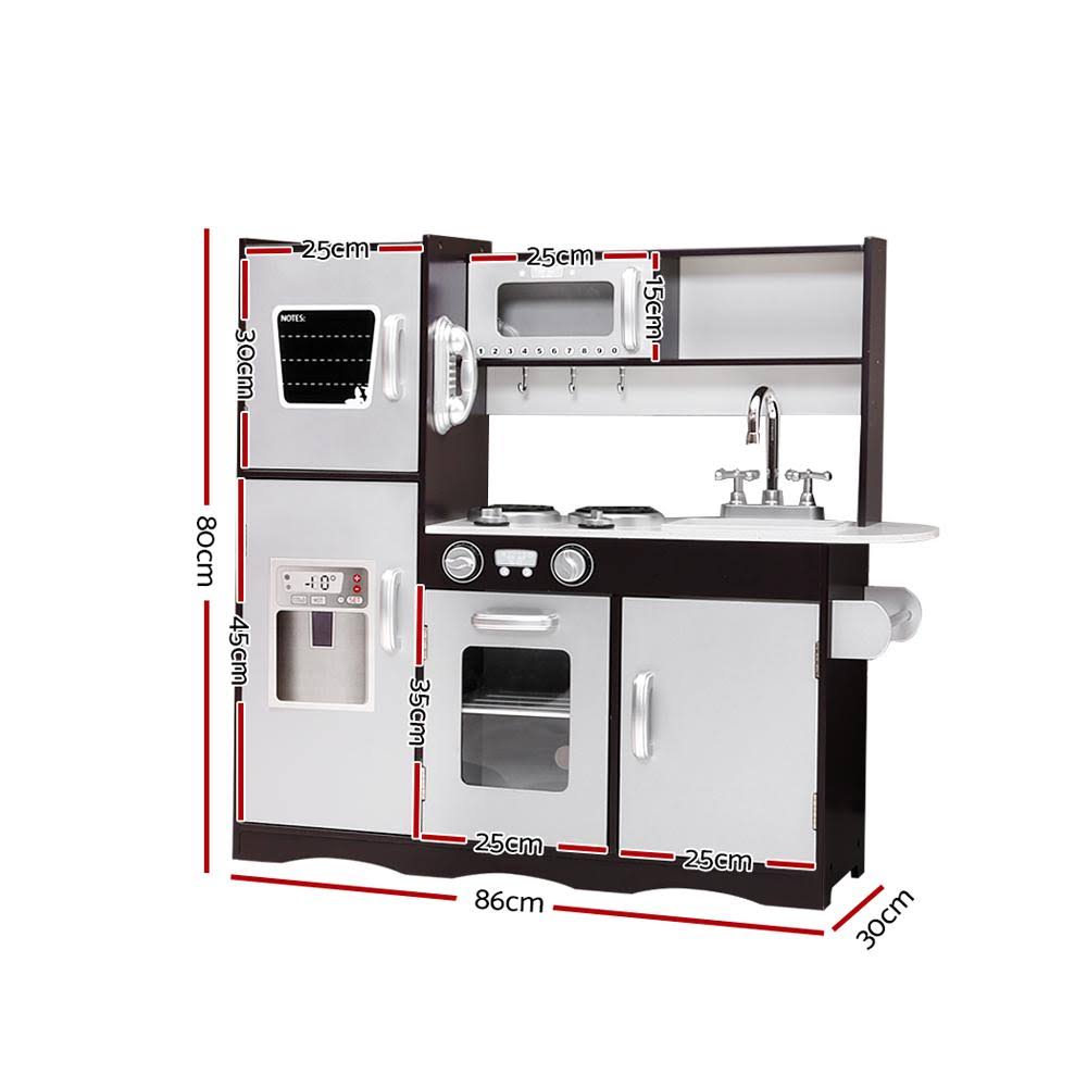 Black Kids Kitchen Set Pretend Play Food Toys H26450