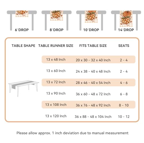 Fall Placemats Set of 4, 12 X 18 Inch Grey Blue Checkered H32898