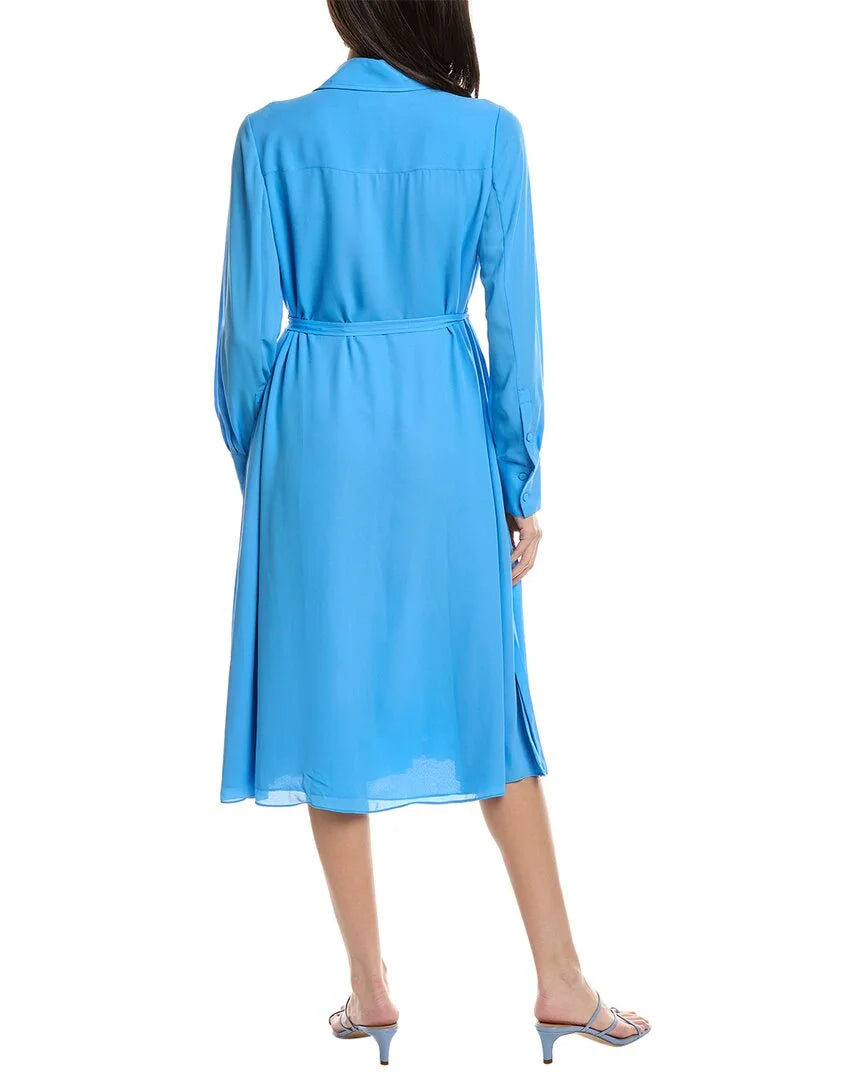 Blue Belted Shirtdress P8528