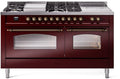 60 Dual Fuel Natural Gas Range Burgundy Bronze Trim O439771