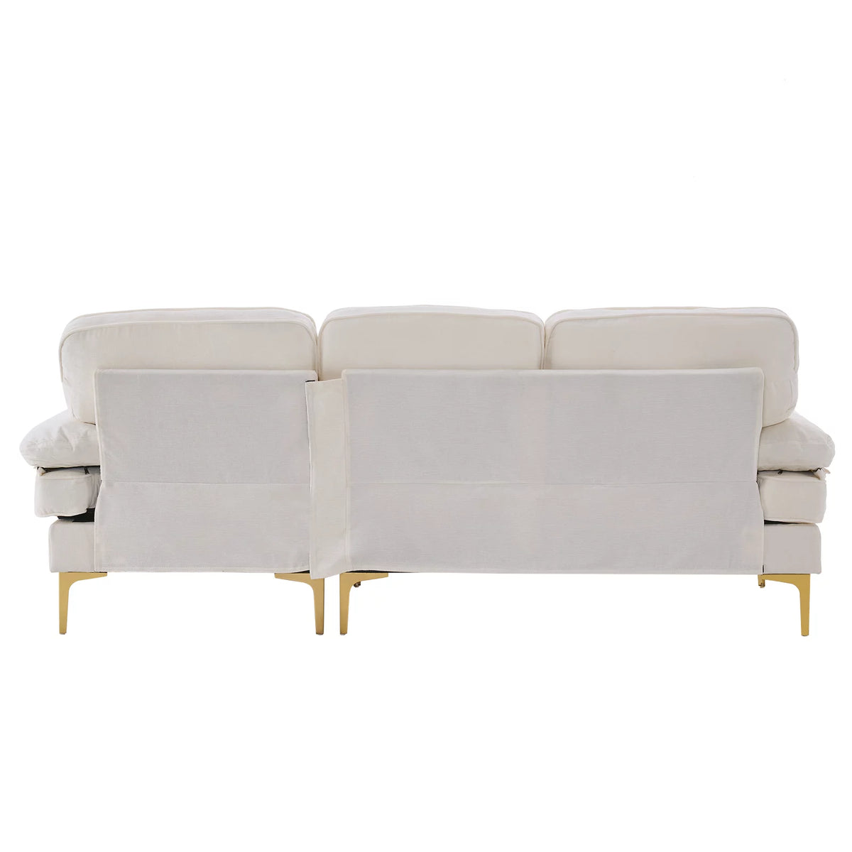 Beige 83 inch L-Shape Sectional Sofa D211