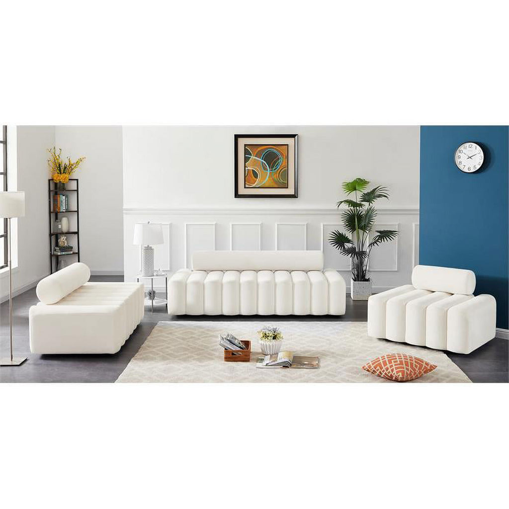 Cream Velvet Chair V5114