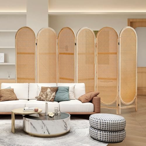 3 Panel Folding Rattan Room Divider B5312