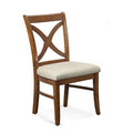 Beige Performance Fabric Cross Back Side Chair H356676