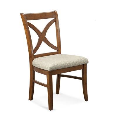 Beige Performance Fabric Cross Back Side Chair H356676