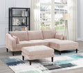 5pc Modular Sectional Set with Armless Chair Corner Wedge and Ottoman K9783