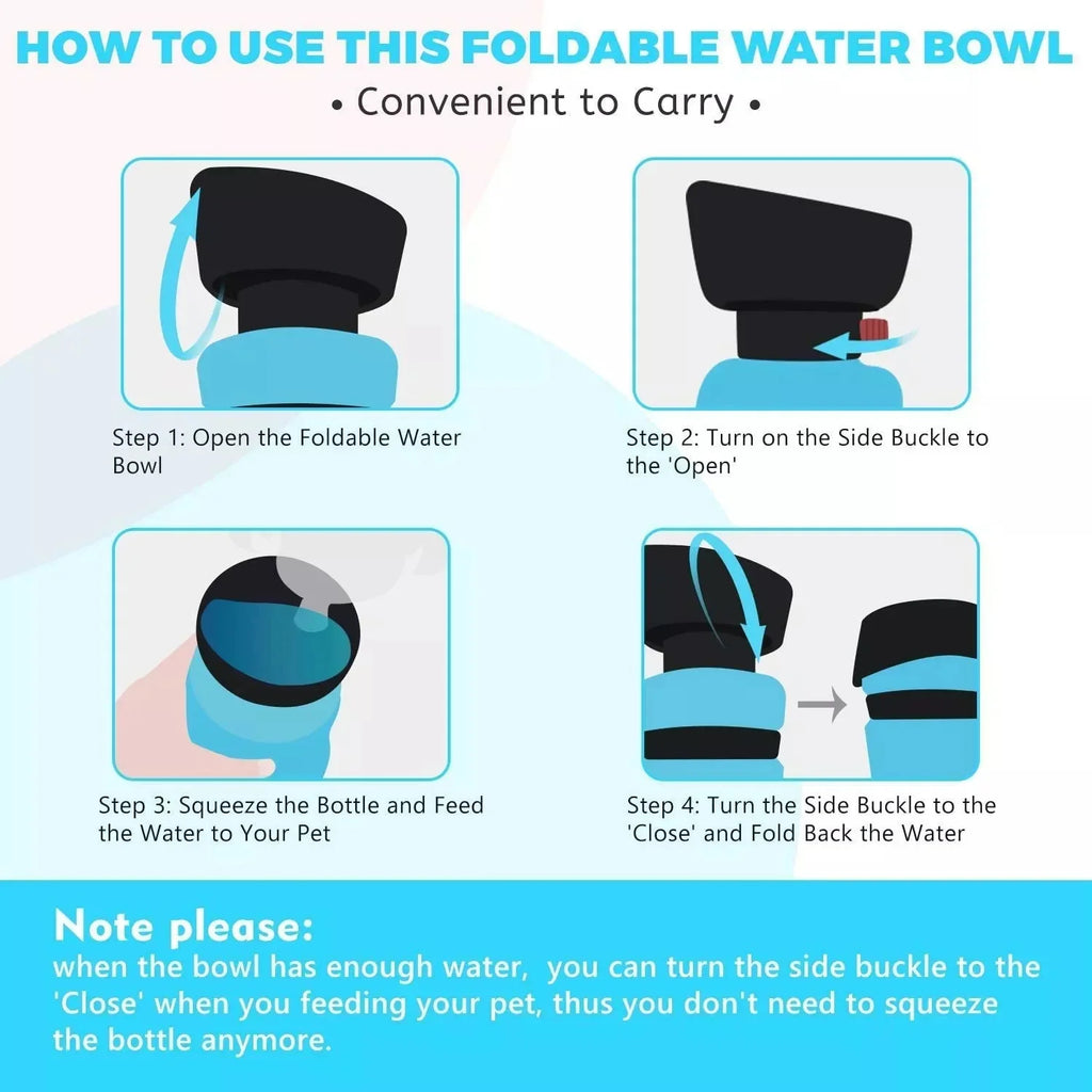 Dog Walking Combo: Poop Bags 120 Count, Waste Bag Carrier, Collapsible Water Bottle Set P22813