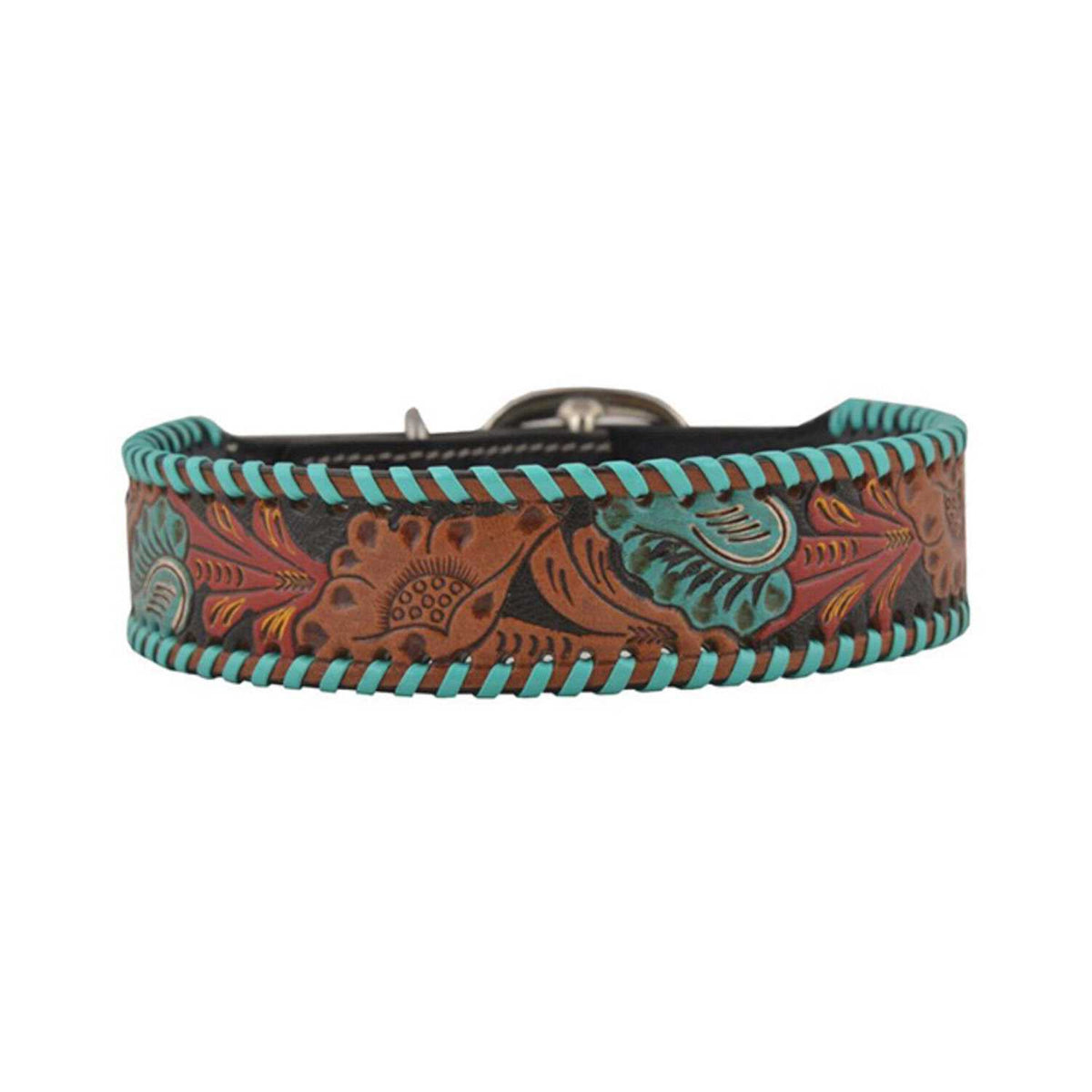 Tooled Leather Dog Collar W25773