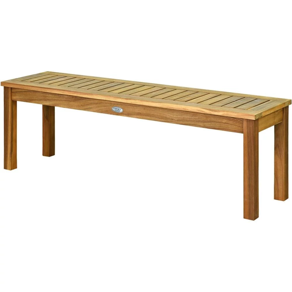 Outdoor Acacia Wood Dining Bench with Slatted Seat M31444