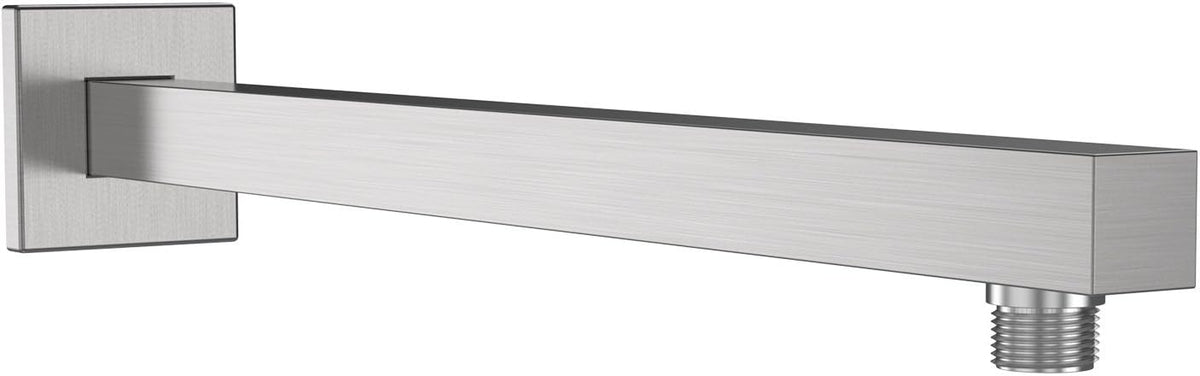 Brushed Nickel 16 Inches Shower Extension Arm with Flange, Pack of 2 Z385
