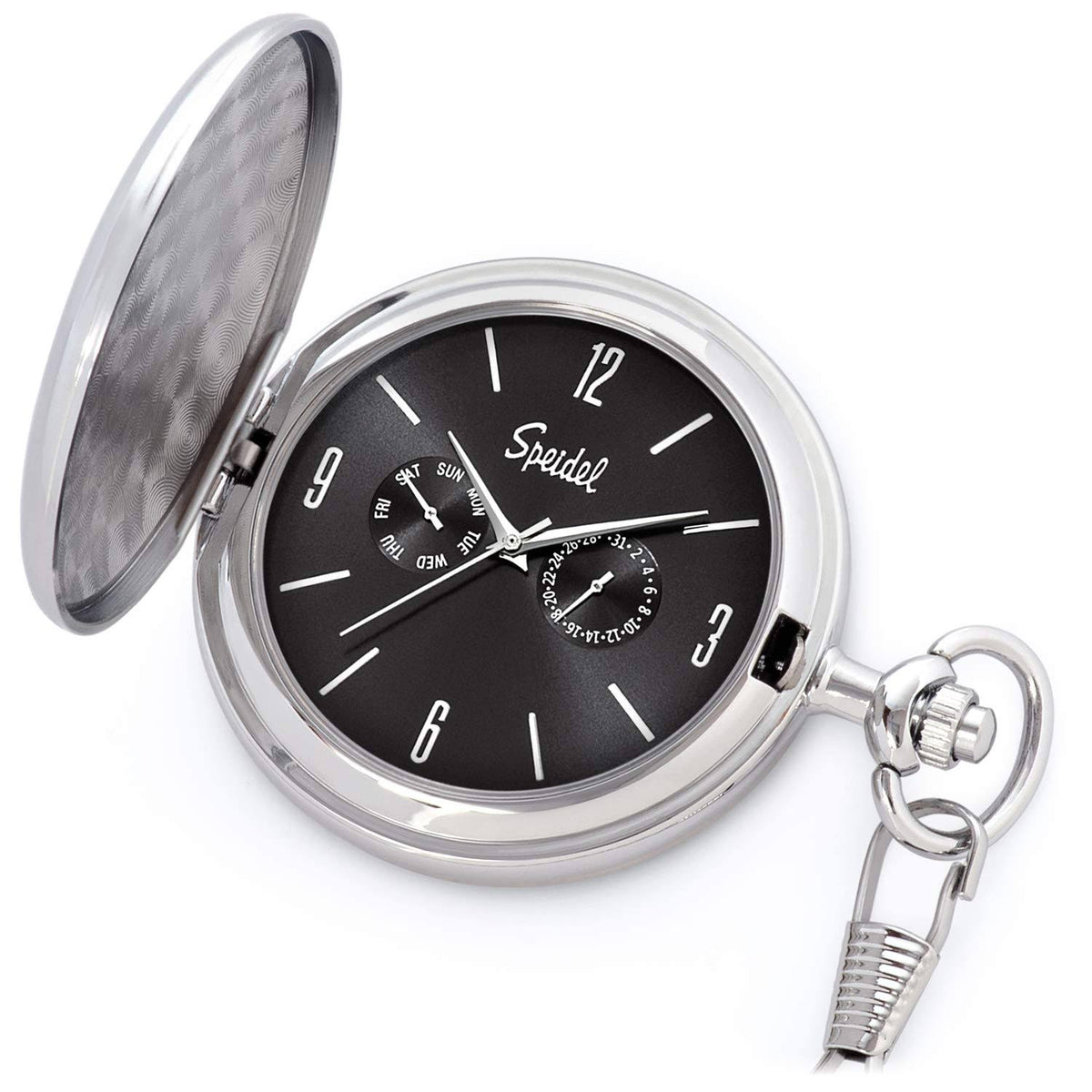 Black and Silver Tone Pocket Watch P950