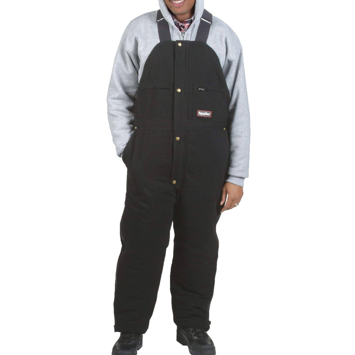 Black Insulated Bib Overalls V224145