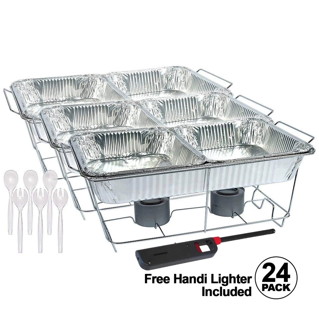 Disposable Aluminum Chafing Dish Buffet Set 24PC O912523