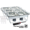 Disposable Aluminum Chafing Dish Buffet Set 24PC O912523