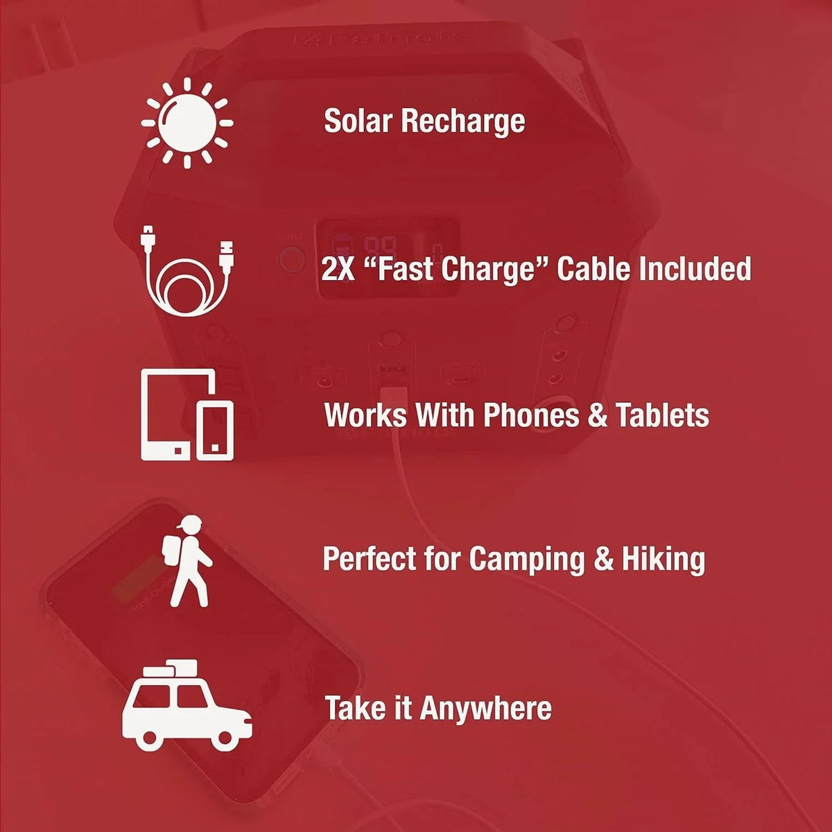 300wH Portable Power Station with 40 Watt Solar Panel P904