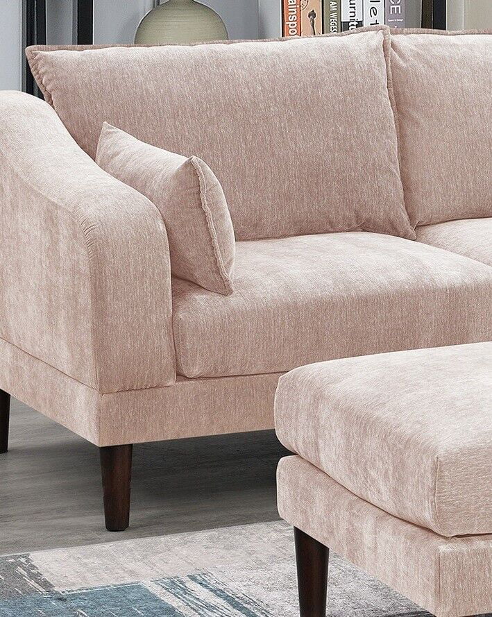 5pc Modular Sectional Set with Armless Chair Corner Wedge and Ottoman K9783