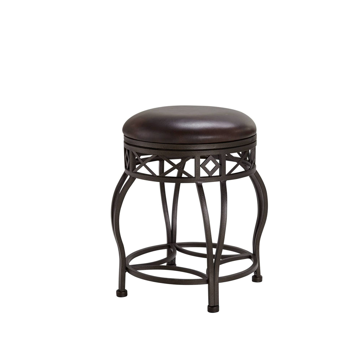 Brown Metal Frame Barstool A32972