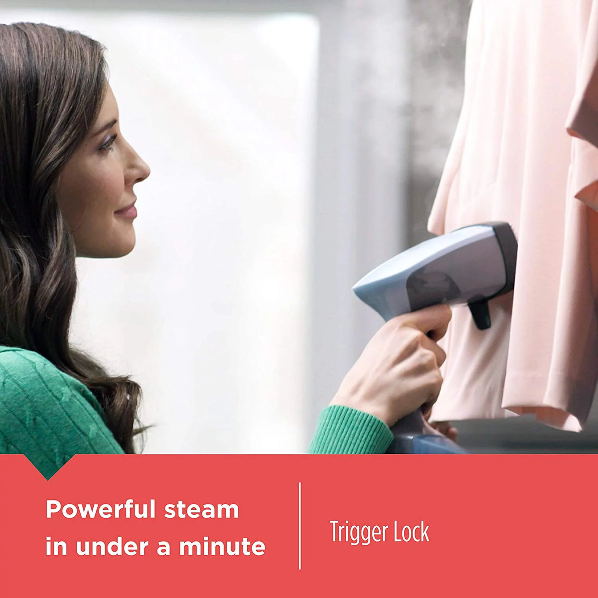 Handheld Garment Fabric Steamer with 3 Attachments T64095