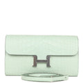 Vert D'eau Matte Alligator Wallet B8818