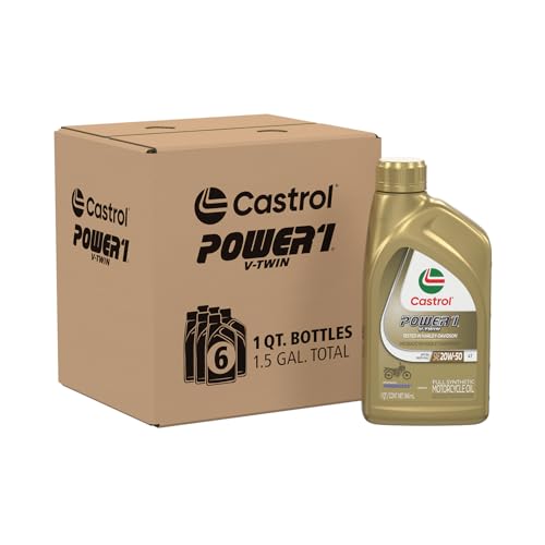10W-50 Full Synthetic Motorcycle Oil, 1 Quart, Pack of 6 L6495