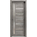 Sliding French Pocket Door 30 x 96 inches Frosted Glass Solid Wood Interior Door B944