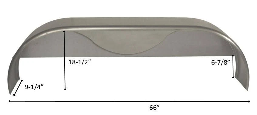 9 in. x 66 in. Trailer Fender D1322