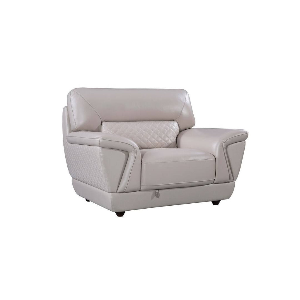 Grey Italian Leather Chair K5845