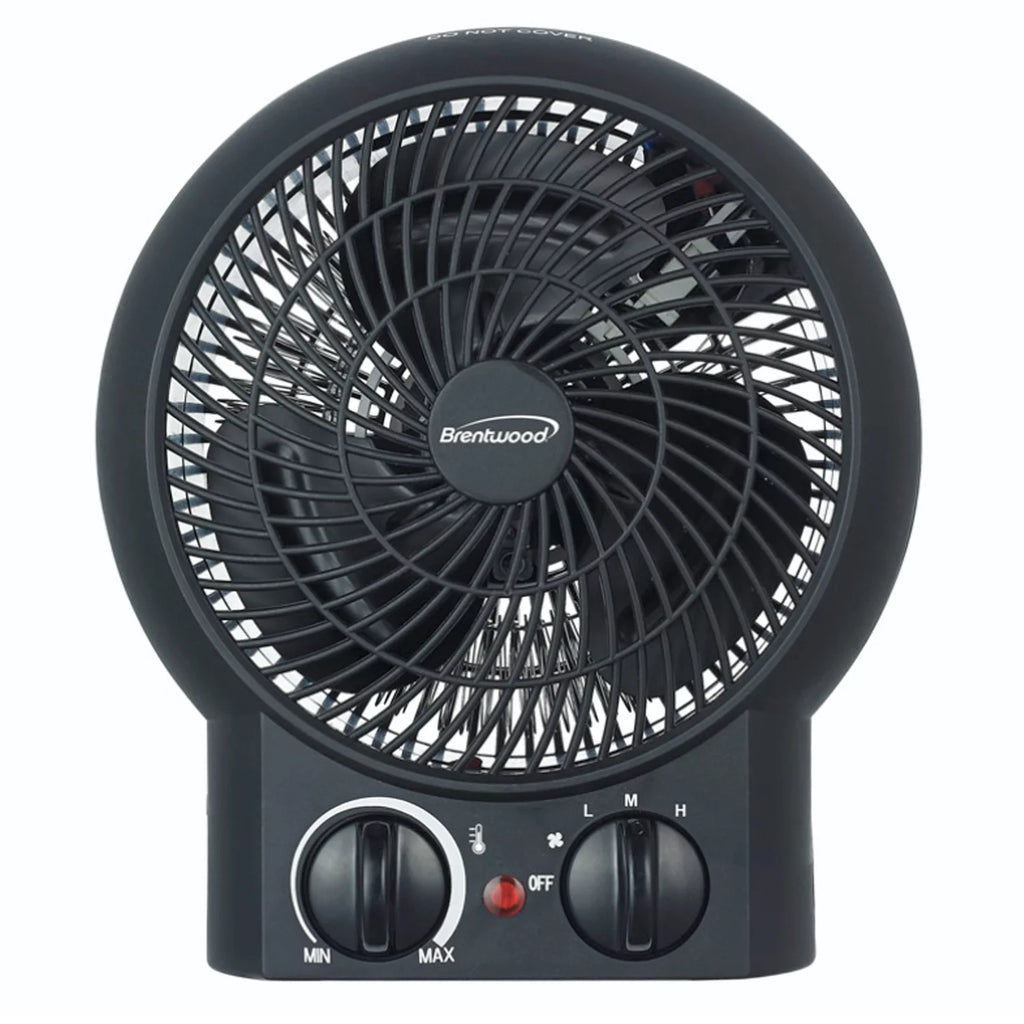 1500W 5000 BTU Portable Electric Space Heater and Fan, Black J1973