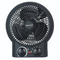 1500W 5000 BTU Portable Electric Space Heater and Fan, Black J1973