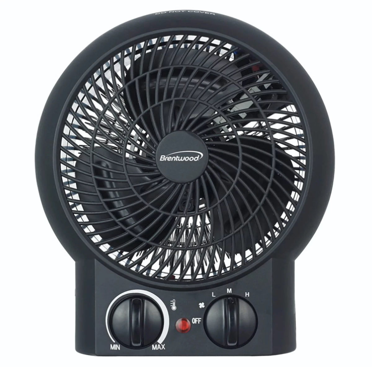 1500W 5000 BTU Portable Electric Space Heater and Fan, Black J1973
