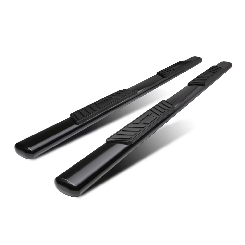 Black 5" Oval Side Step Nerf Bar Running Board F737017