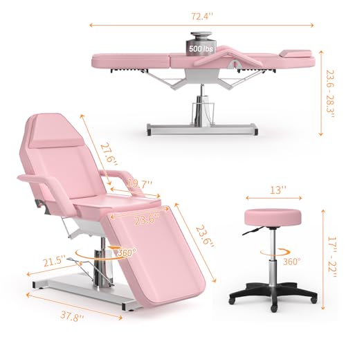 Black 360 Swivel Hydraulic Tattoo Chair J64074