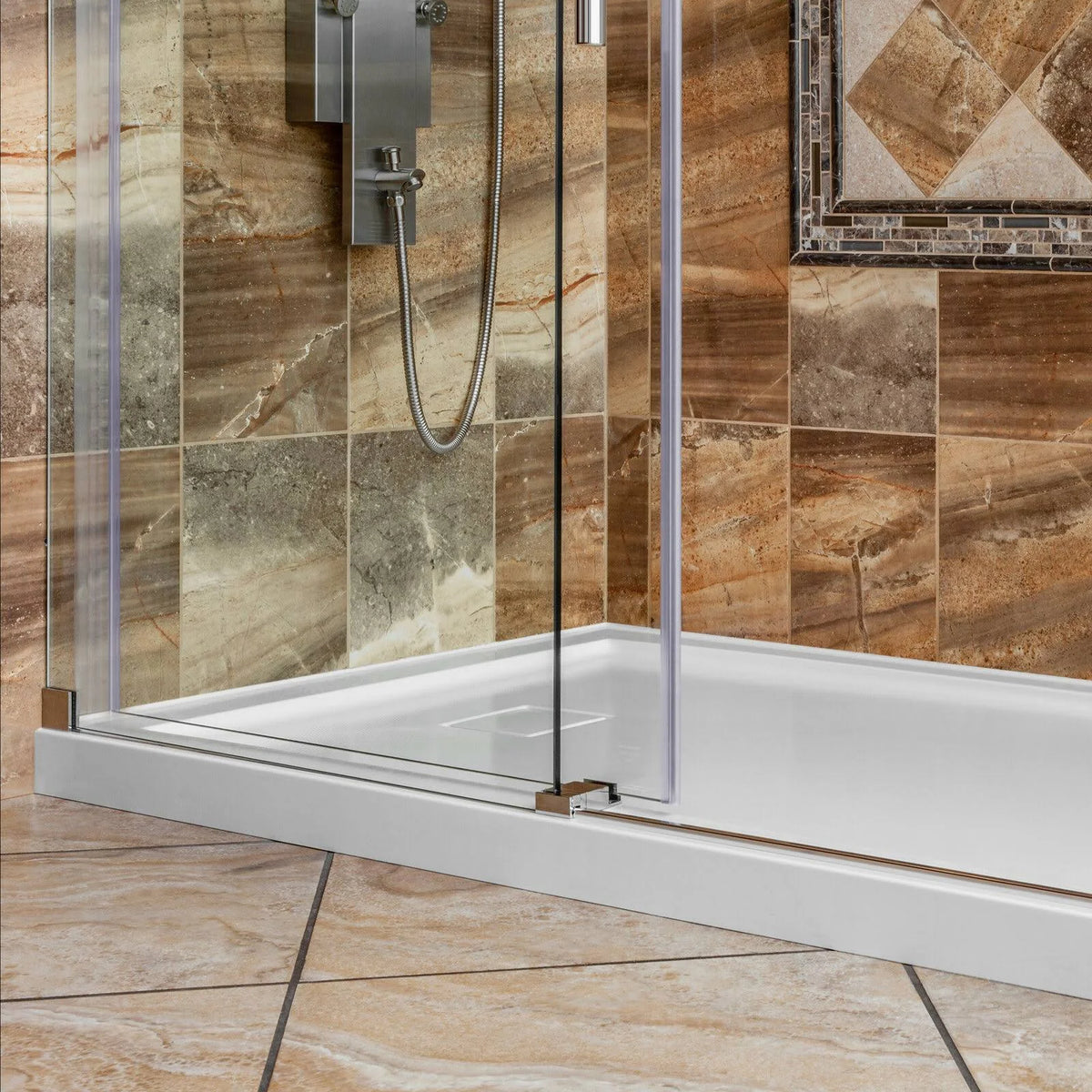36 x 36 Left Double Threshold Shower Pan Base V576398