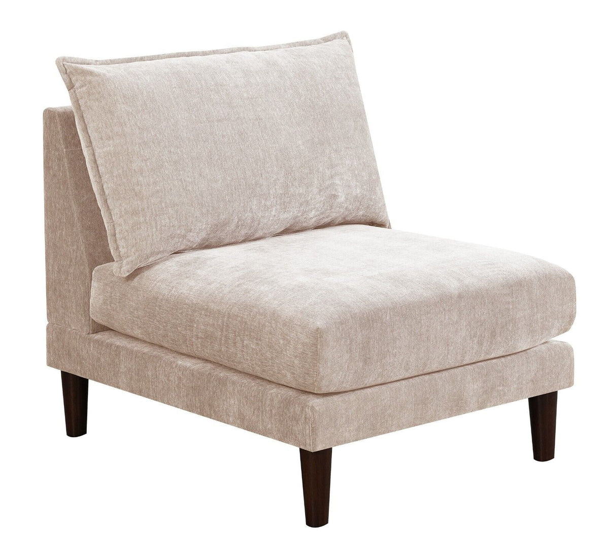5pc Modular Sectional Set with Armless Chair Corner Wedge and Ottoman K9783