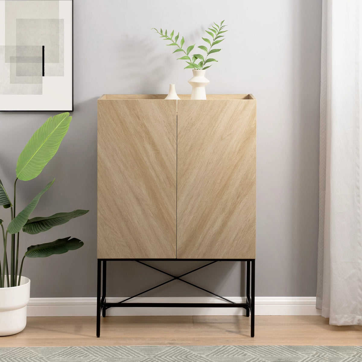 Contemporary 2-Door Accent Cabinet L180