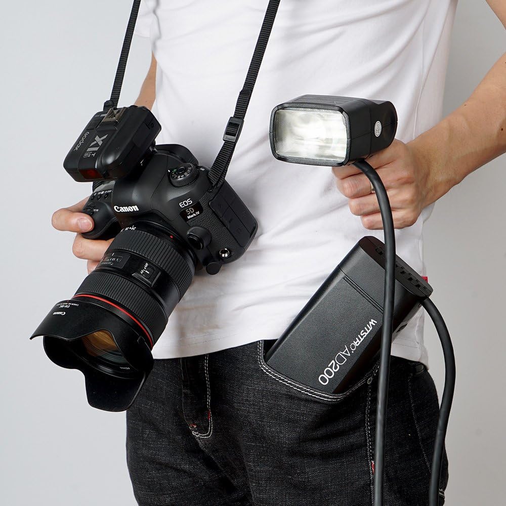 200W Extension Flash Head with 2M Cable Portable Off-Camera Light Lamp Z65804