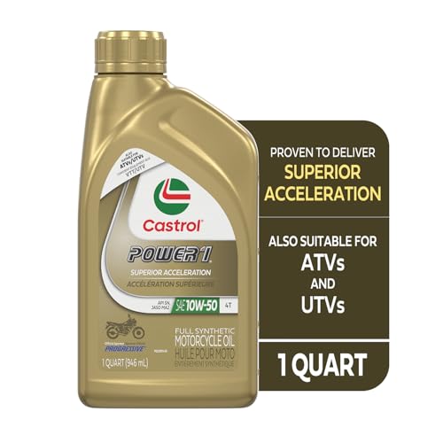 10W-50 Full Synthetic Motorcycle Oil, 1 Quart, Pack of 6 L6495