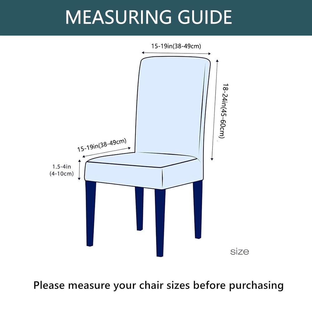 Black 4PCS Waterproof PU Leather Dining Chair Covers M395967